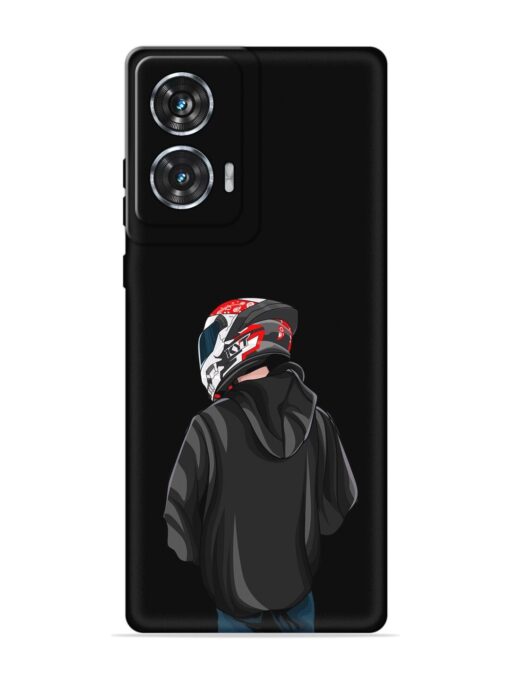 Motorcycle Rider Embossed Soft Silicone Case for Motorola Moto Edge 50 Fusion (5G) Zapvi