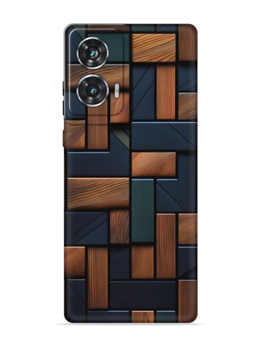 Wooden Background Cubes Embossed Soft Silicone Case for Motorola Moto Edge 50 Fusion (5G) Zapvi