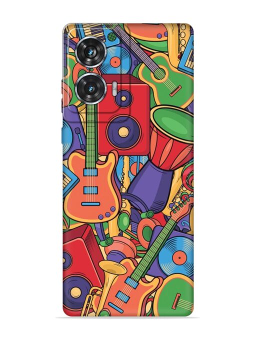 Colorful Music Art Embossed Soft Silicone Case for Motorola Moto Edge 50 Fusion (5G) Zapvi