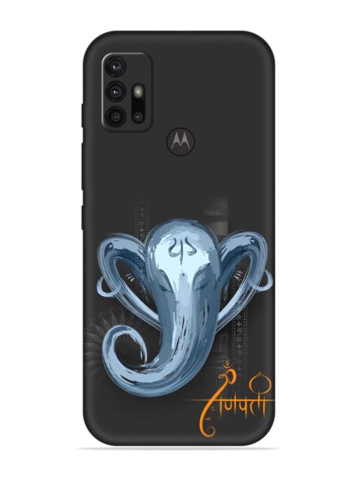 Illustration Lord Ganpati Embossed Soft Silicone Case for Motorola Moto G30 Zapvi