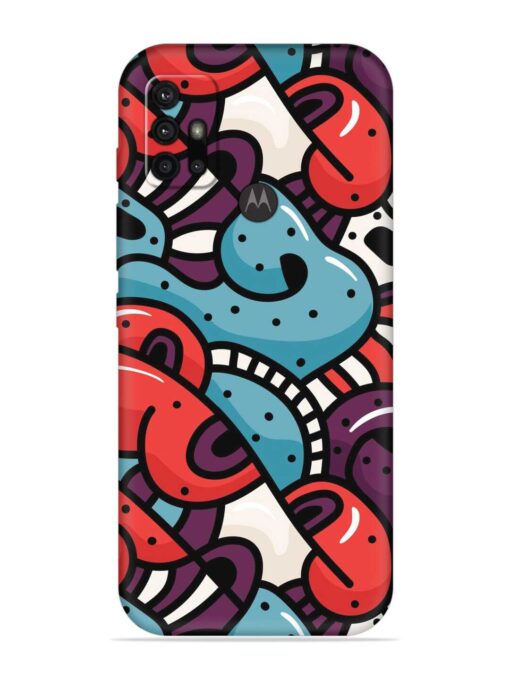 Seamless Backdrop Colorful Embossed Soft Silicone Case for Motorola Moto G30 Zapvi