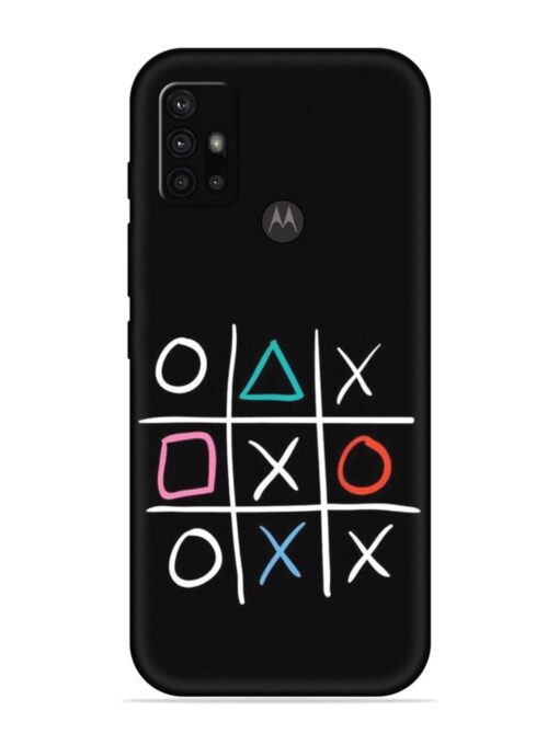 Super Neon Tic-Tac-Toe Embossed Soft Silicone Case for Motorola Moto G30 Zapvi