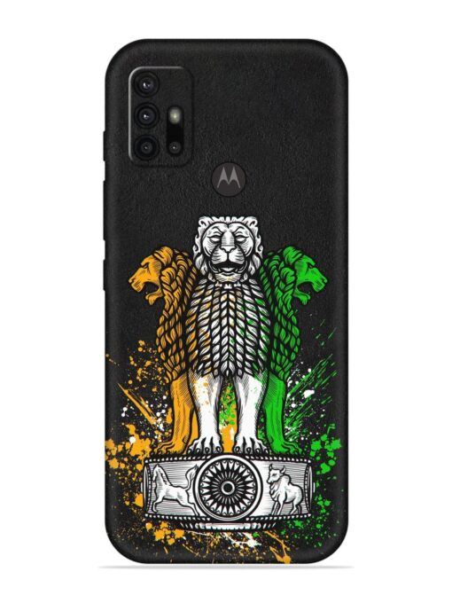 Pillars Of Ashoka Embossed Soft Silicone Case for Motorola Moto G30 Zapvi