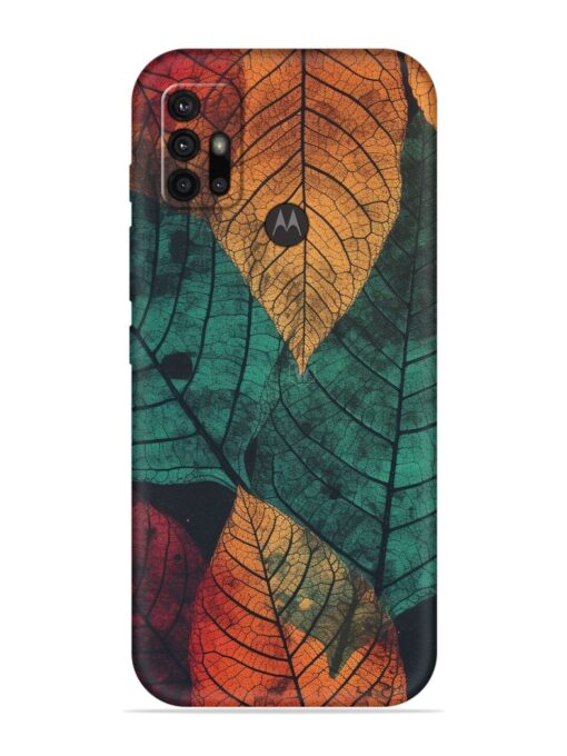 Leaves Artwork Embossed Soft Silicone Case for Motorola Moto G30 Zapvi