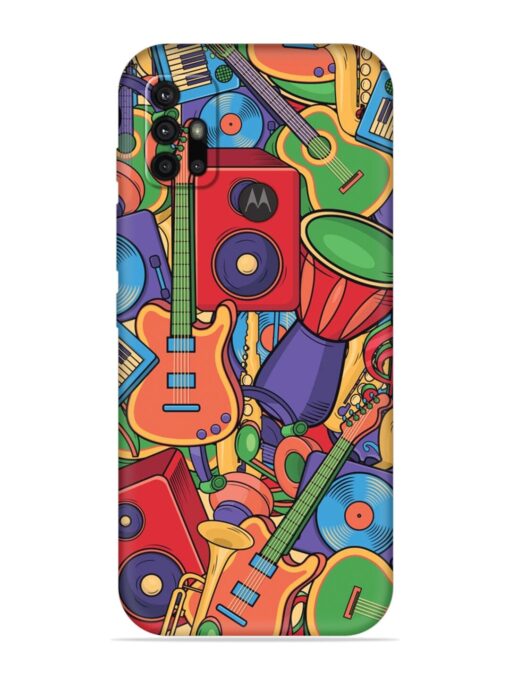 Colorful Music Art Embossed Soft Silicone Case for Motorola Moto G30 Zapvi