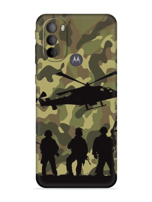 Army Heros Embossed Soft Silicone Case for Motorola Moto G31 Zapvi