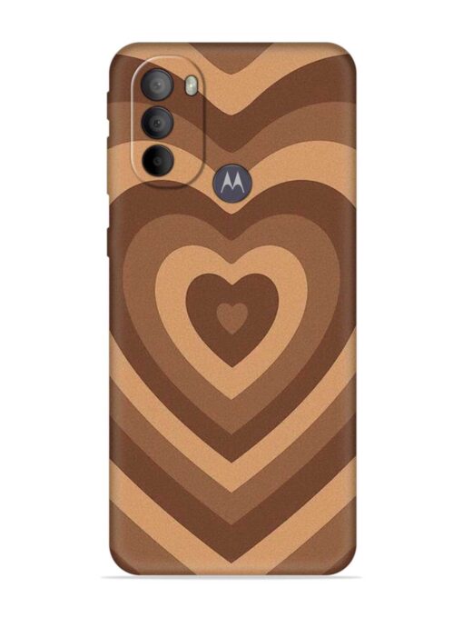 Brown Heart Embossed Soft Silicone Case for Motorola Moto G31 Zapvi