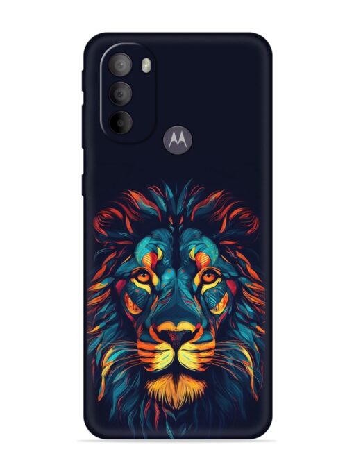 Colorful Lion Embossed Soft Silicone Case for Motorola Moto G31 Zapvi