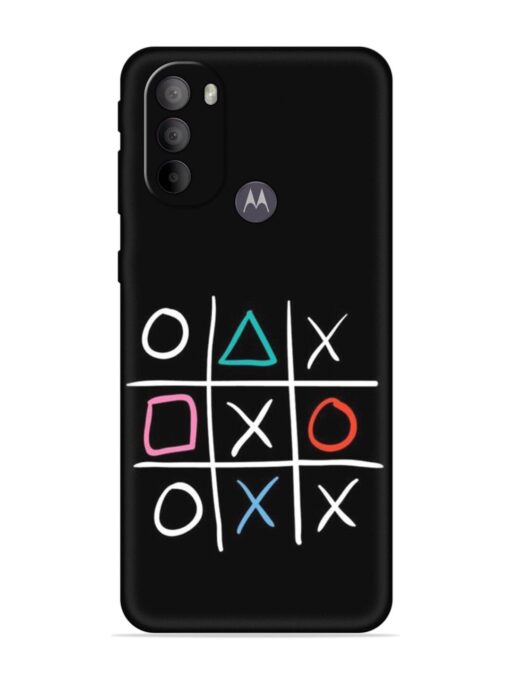 Super Neon Tic-Tac-Toe Embossed Soft Silicone Case for Motorola Moto G31 Zapvi