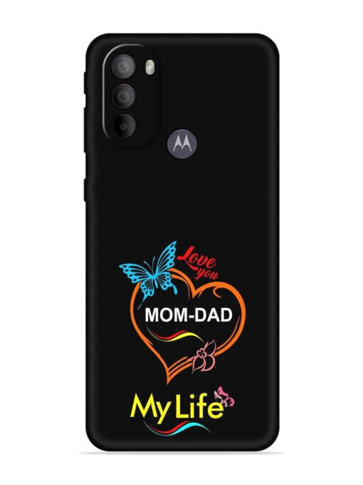 Love You Mom Dad Embossed Soft Silicone Case for Motorola Moto G31 Zapvi