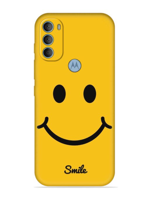 Yellow Smiley Embossed Soft Silicone Case for Motorola Moto G40 Fusion Zapvi