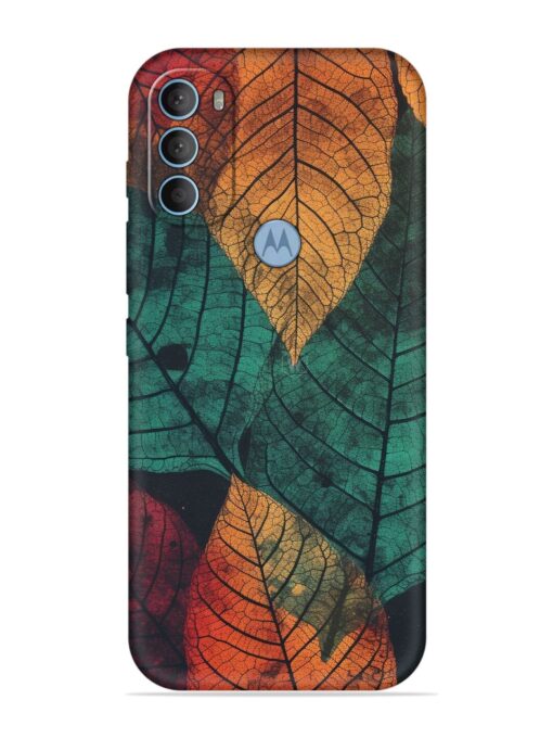 Leaves Artwork Embossed Soft Silicone Case for Motorola Moto G40 Fusion Zapvi