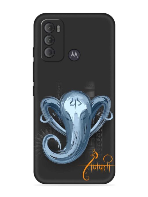 Illustration Lord Ganpati Embossed Soft Silicone Case for Motorola Moto G60 Zapvi