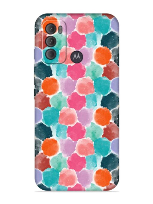 Colorful Seamless Pattern Embossed Soft Silicone Case for Motorola Moto G60 Zapvi