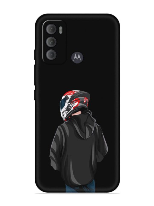 Motorcycle Rider Embossed Soft Silicone Case for Motorola Moto G60 Zapvi