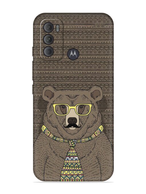 Grizzly Bear Embossed Soft Silicone Case for Motorola Moto G60 Zapvi