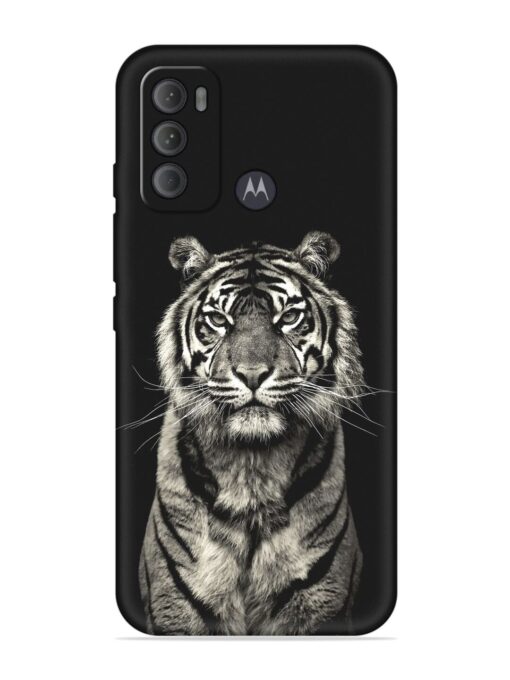 Tiger Art Embossed Soft Silicone Case for Motorola Moto G60 Zapvi