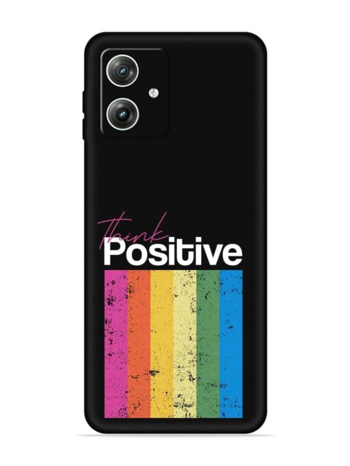 Think Positive Typography Embossed Soft Silicone Case for Motorola Moto G64 (5G) Zapvi