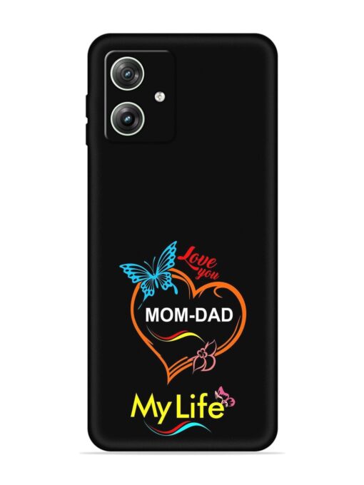 Love You Mom Dad Embossed Soft Silicone Case for Motorola Moto G64 (5G) Zapvi