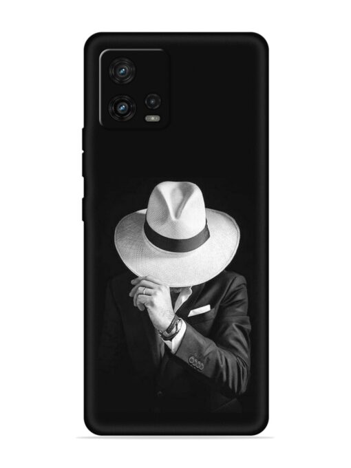 Men Under Hat Embossed Soft Silicone Case for Motorola Moto G72 Zapvi