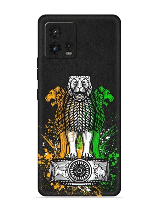 Pillars Of Ashoka Embossed Soft Silicone Case for Motorola Moto G72 Zapvi