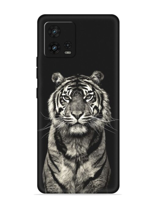 Tiger Art Embossed Soft Silicone Case for Motorola Moto G72 Zapvi