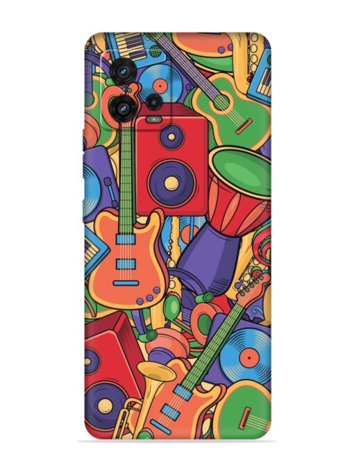 Colorful Music Art Embossed Soft Silicone Case for Motorola Moto G72 Zapvi