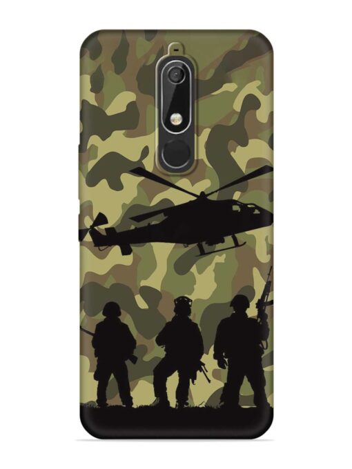 Army Heros Embossed Soft Silicone Case for Nokia 5.1 Zapvi