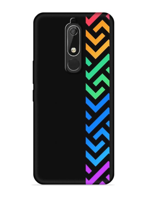 Colorshape Stripes Embossed Soft Silicone Case for Nokia 5.1 Zapvi