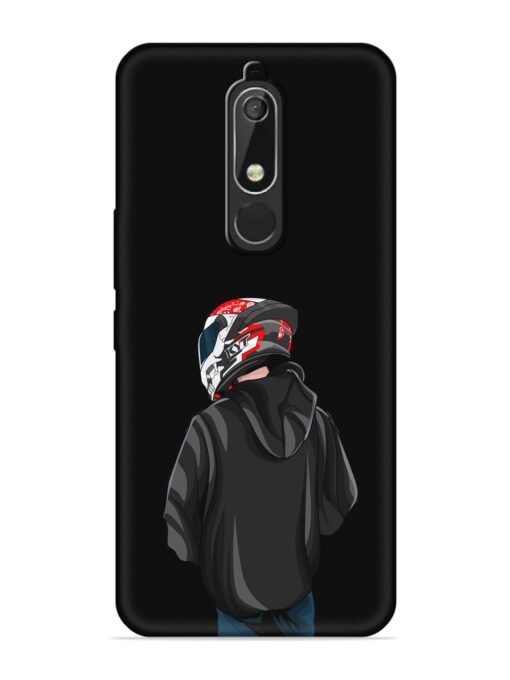 Motorcycle Rider Embossed Soft Silicone Case for Nokia 5.1 Zapvi