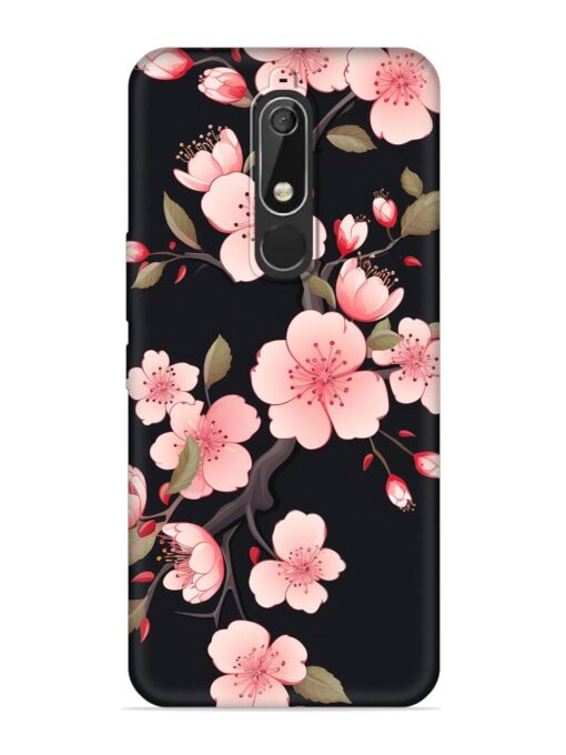 Cherry Blossom Embossed Soft Silicone Case for Nokia 5.1 Zapvi