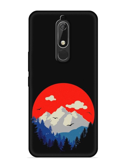 Mountain Abstract Embossed Soft Silicone Case for Nokia 5.1 Zapvi