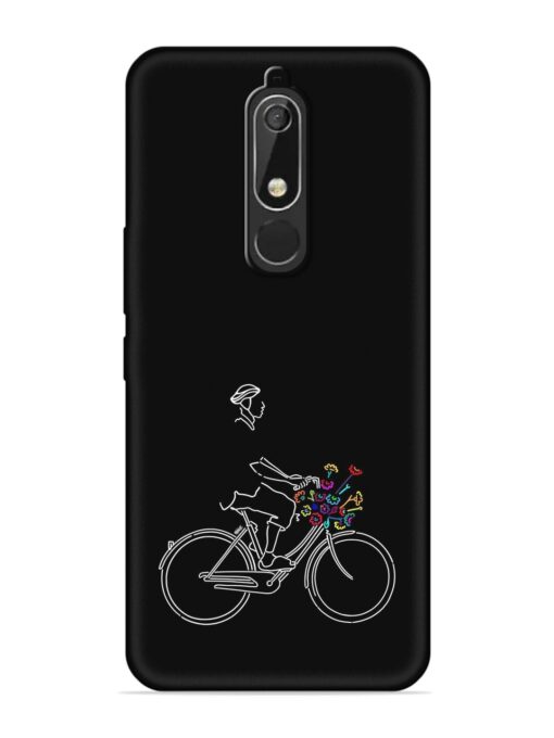 Minimalist Cycle Art Embossed Soft Silicone Case for Nokia 5.1 Zapvi