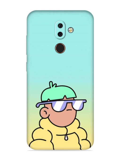 Doodles Cool Character Embossed Soft Silicone Case for Nokia 7 Zapvi