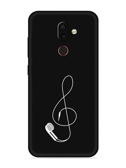 Music Earphone Vector Embossed Soft Silicone Case for Nokia 7 Zapvi