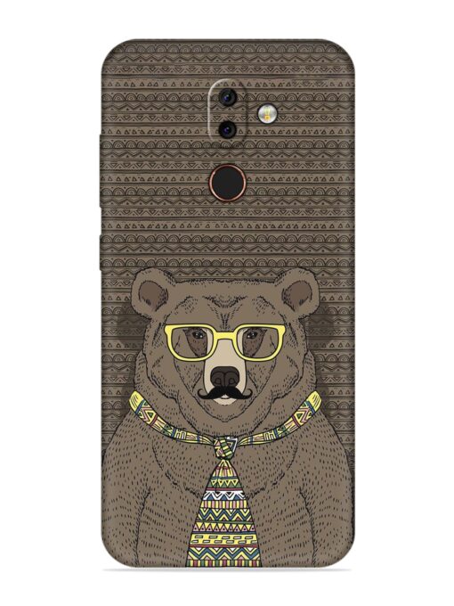 Grizzly Bear Embossed Soft Silicone Case for Nokia 7 Zapvi