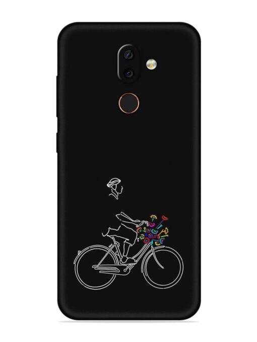 Minimalist Cycle Art Embossed Soft Silicone Case for Nokia 7 Zapvi