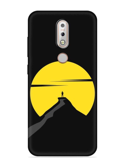 Black Ultra Vector Embossed Soft Silicone Case for Nokia 7.1 Zapvi