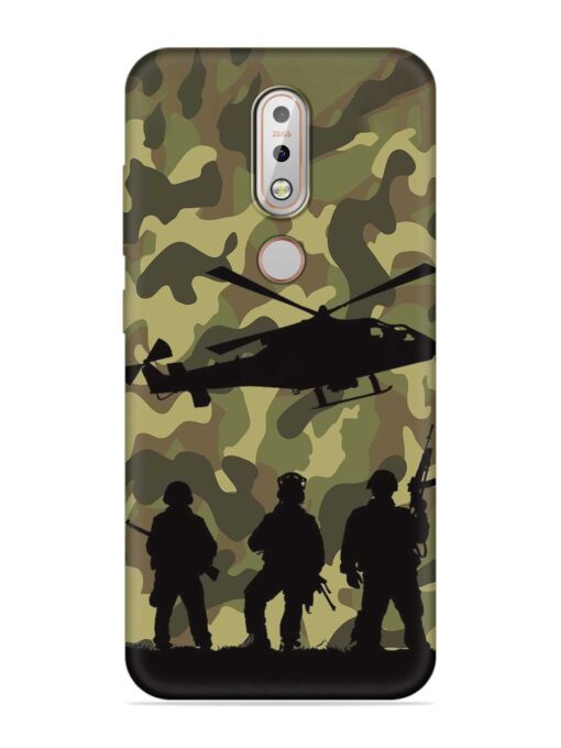 Army Heros Embossed Soft Silicone Case for Nokia 7.1 Zapvi