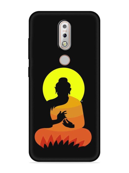 Buddha Art Black Embossed Soft Silicone Case for Nokia 7.1 Zapvi