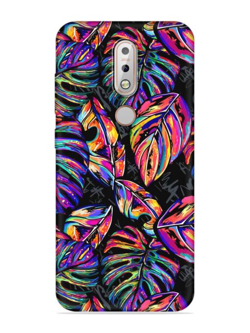 Tropical Seamless Vector Embossed Soft Silicone Case for Nokia 7.1 Zapvi