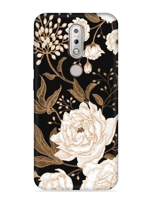 Peonies Roses Floral Embossed Soft Silicone Case for Nokia 7.1 Zapvi