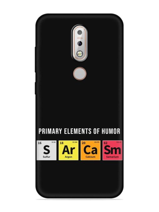 Primary Elements Humor Embossed Soft Silicone Case for Nokia 7.1 Zapvi