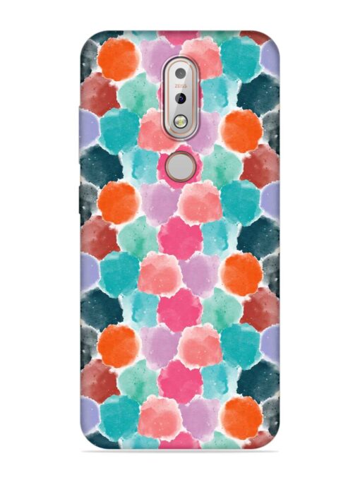 Colorful Seamless Pattern Embossed Soft Silicone Case for Nokia 7.1 Zapvi