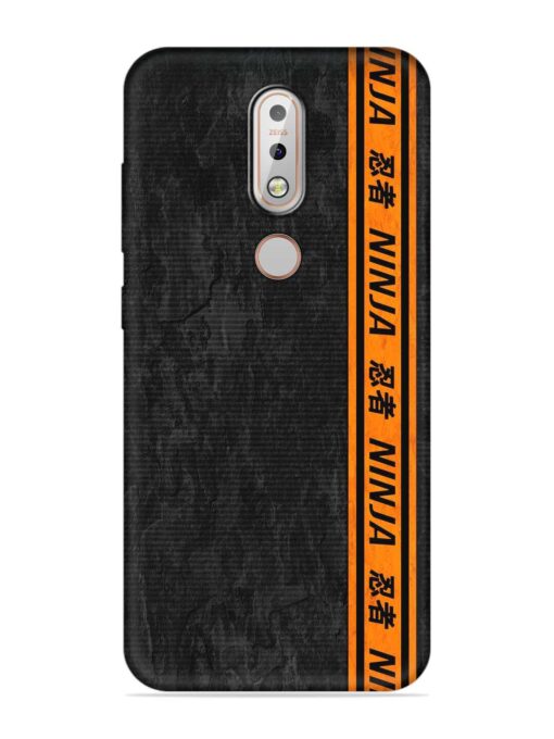 Ninja Srtips Embossed Soft Silicone Case for Nokia 7.1 Zapvi