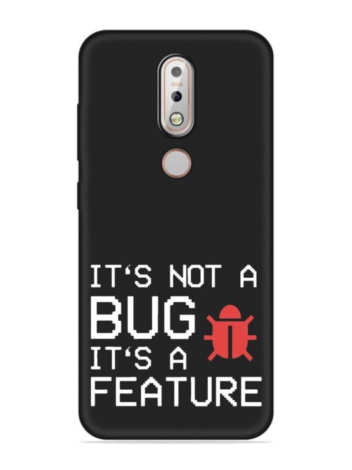 Not Bug Feature Embossed Soft Silicone Case for Nokia 7.1 Zapvi