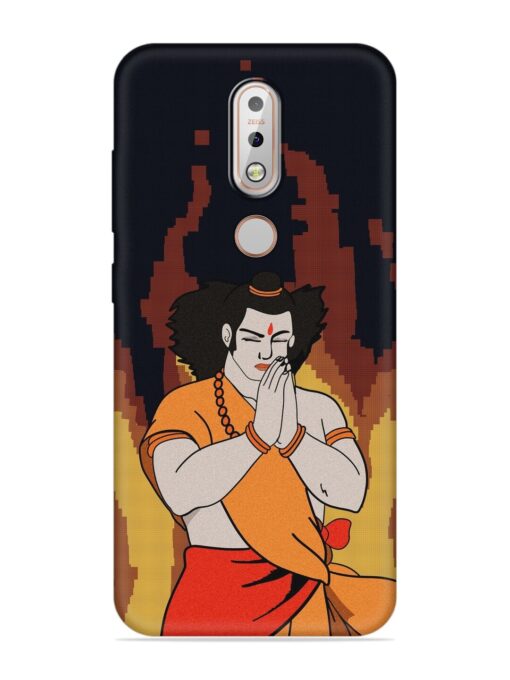 Shree Ram Vector Embossed Soft Silicone Case for Nokia 7.1 Zapvi