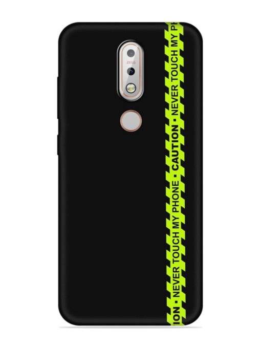 Never Touch My Phone Embossed Soft Silicone Case for Nokia 7.1 Zapvi