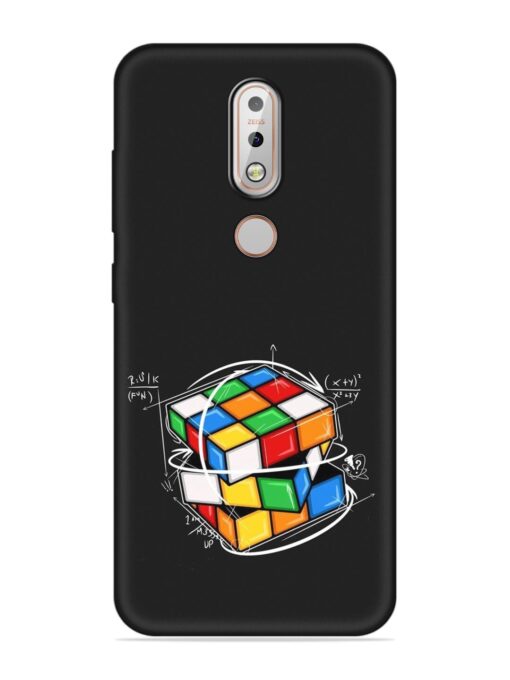 Cubik Vector Embossed Soft Silicone Case for Nokia 7.1 Zapvi