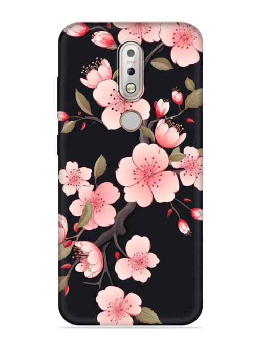 Cherry Blossom Embossed Soft Silicone Case for Nokia 7.1 Zapvi